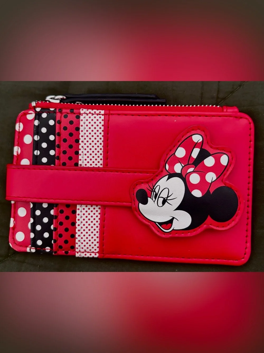Red Minnie Mouse Polka Dot Disney Park Cardholder